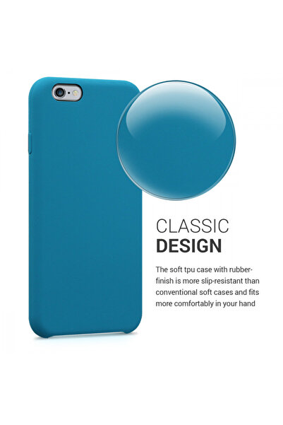 KWmobile Case for Apple iPhone 6 / iPhone 6s, Silicone, Blue, 40223.78