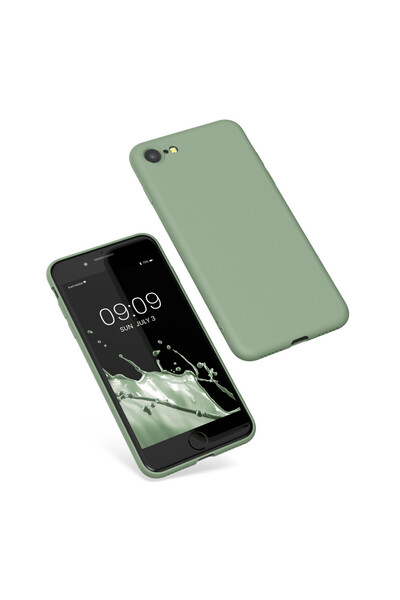 KWmobile Case for Apple iPhone SE 3/iPhone 8/iPhone 7, Silicone, Green, 49979.243