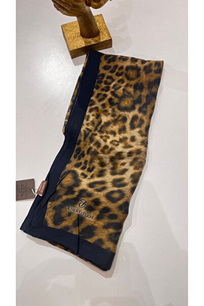 ENRİCO FERRİ Modal Cotton Leopard Shawl