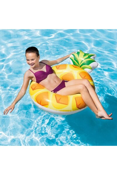 OEM Pineapple Inflatable Swim Ring, approx. 1.17 x 0.86 m