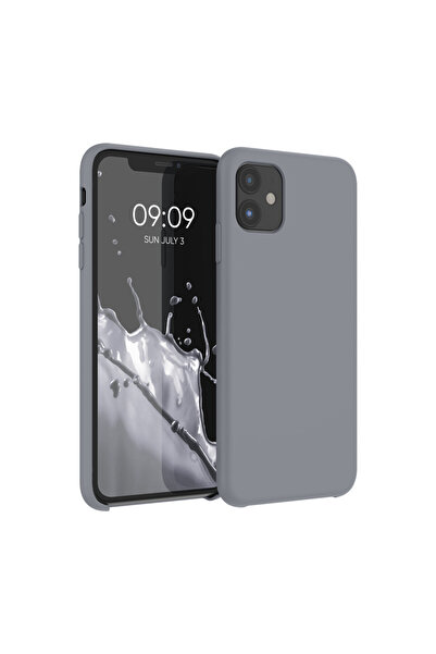 KWmobile Case for Apple iPhone 11, Silicone, Gray, 49724.155
