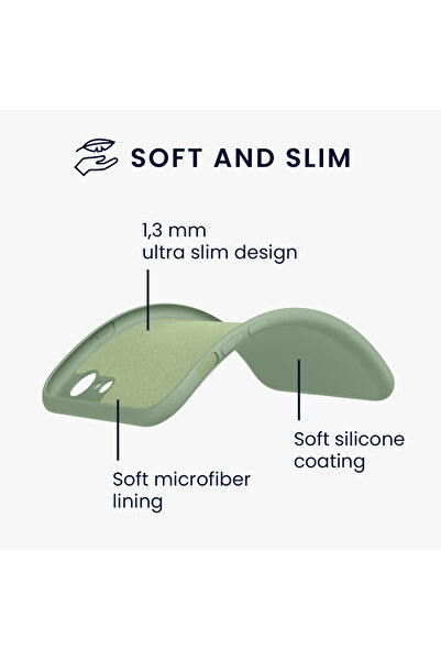 KWmobile Case for Apple iPhone SE 3/iPhone 8/iPhone 7, Silicone, Green, 49979.243