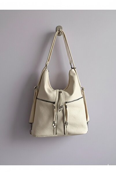 H&D COLLECTİON Soft Faux Leather Mink Women's Bag Suitable for Hand Shoulder and Back Use