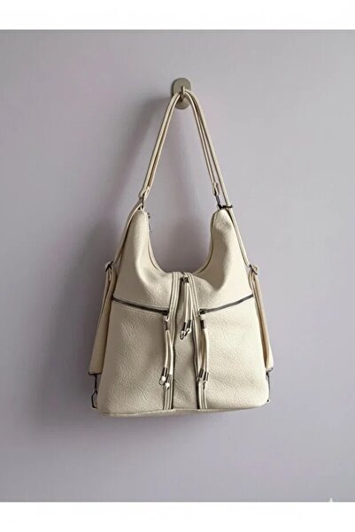 H&D COLLECTİON Soft Faux Leather Mink Women's Bag Suitable for Hand Shoulder and Back Use