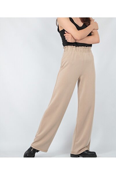 PIECES Pants, Light Brown