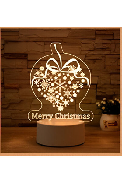 Generic Christmas Gifts 3D LED Table Top Night Light (Decorative Display -Tricolour) (Merry Christmas)