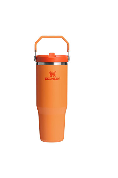 Stanley The Iceflow Flip Straw Thermos Cup with Straw 0.89 Lt Goldenrod Coral