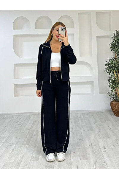 Velista Women's Piped Zippered Tracksuit Set
