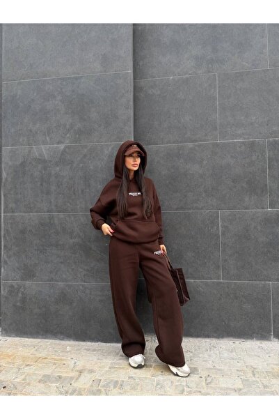 ALVOR Wide Leg Three Thread Sh Fleece-Lined O Oversized Set