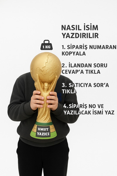 Goplast Premium 30 Cm İsim Yazdırılan Dünya Kupası En İyi Hediye ( 1 kg )