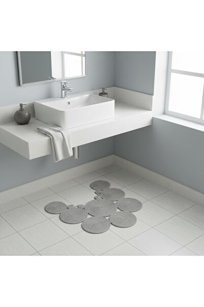 Comfort Craft Jute Straw Look | Gray Color | Double-Sided Washable Bath Mat | Toilet Front | Stain-Resistant