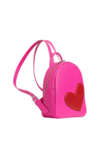 LAURA OLARU ADDA Pink Backpack With Heart