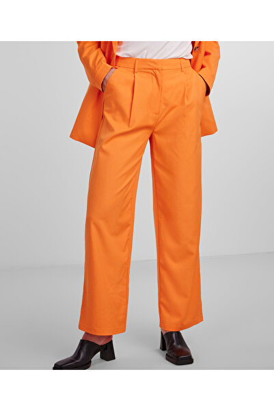 PIECES Pants, Orange