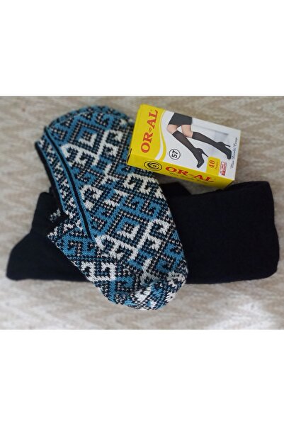 Anne Er Clothing Winter Socks Booties Set (Booties-Towel Knee-High Socks-Thin Knee-High Socks)