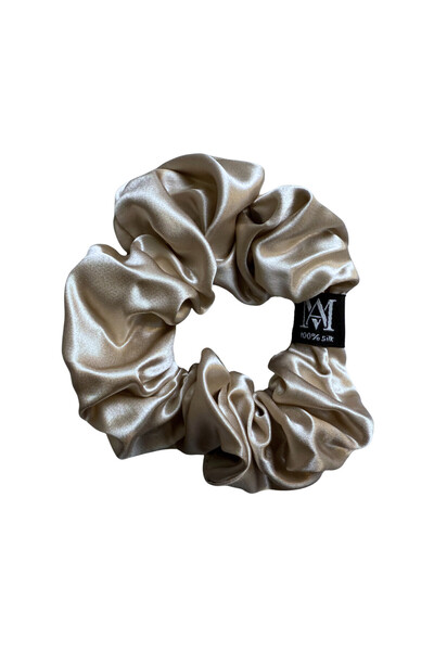 MATASIA Elastic de Păr din Mătase Naturală Mulberry 22 Momme – Rose Gold , Mă...