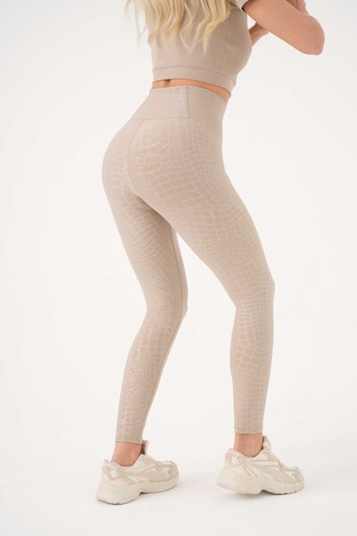 4upower Δερμάτινο κολάν ανακόντα με εφέ δέρματος μπεζ