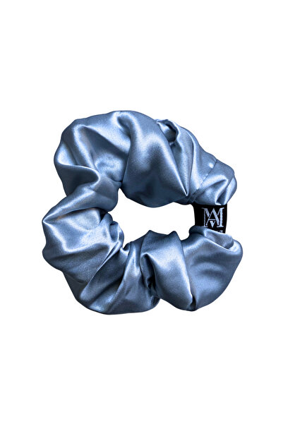 MATASIA Elastic de Păr din Mătase Naturală Mulberry 22 Momme – Haze Blue, Măr...