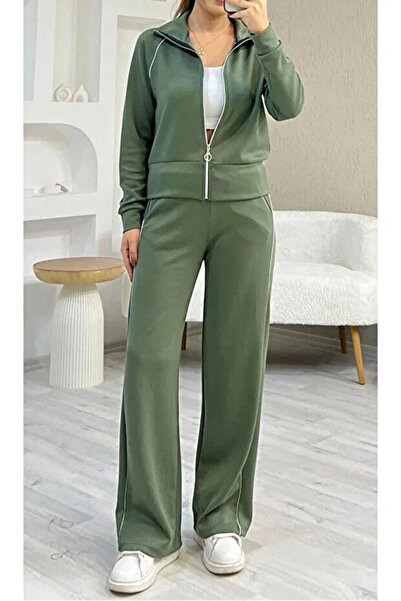 Velista Women's Piped Zippered Tracksuit Set