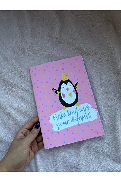 aysanova دفتر ملاحظات بتصميم البطريق، مقاس A5، 32 صفحة، دفتر ملاحظات مثقب