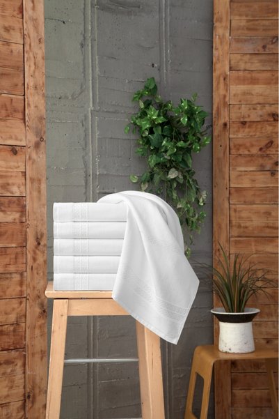 Fiesta Tekstil 50x90 Boşluklu Kadife Boyama 6’lı Havlu