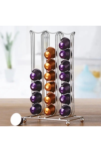 cc bin shihon Stainless steel coffee capsule stand, 36-capsule capacity, capsule holder