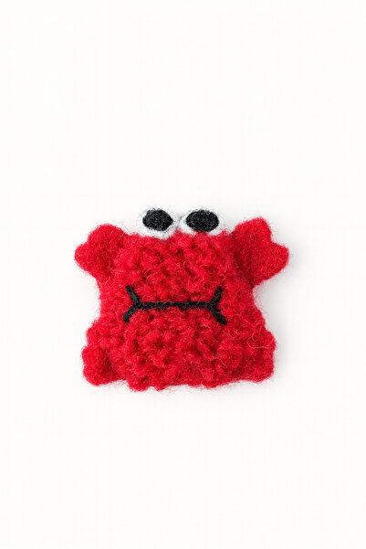 iğne izi Ръчно изработена филцова брошка за коса с украса в форма на корона –...