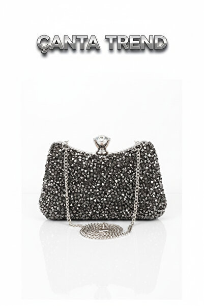 Çanta Trend Women's Heart Stone Crystal Evening Dress Bag Special Occasion Bag