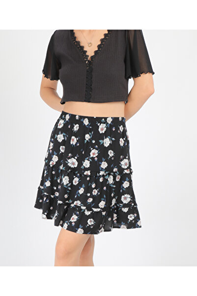 Vero Moda Skirt, Black floral