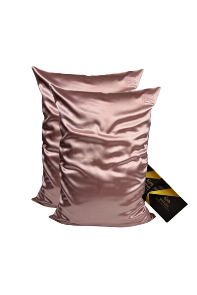MATASIA Set of 2 Mulberry Silk Pillowcases 22 Momme – Powder Pink, 50×70 cm | MATASIA®