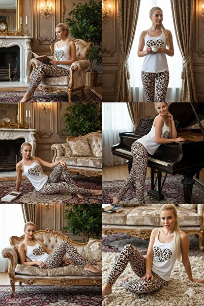 Amur Women's Leopard Cotton Pajama Set