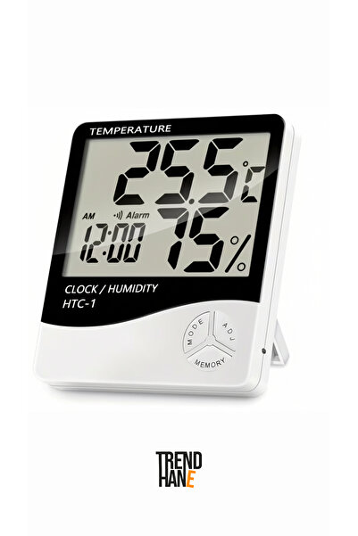 Trendhane Dijital Termometre | Sıcaklık & Nem Ölçer | Masaüstü – Duvar Tipi |...
