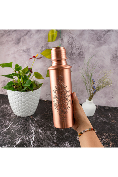 DMT COPPER HOME Dmt Copper Water Bottle Water Flask Water Bottle Gym Water Bottle Bpa Free Water Bottle Hand-Embroidered Gift