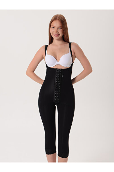 H&A Korse Corset Fajas Kopçalı Diz Altı, Altı Fermuarlı Korse Medikal Liposuc...