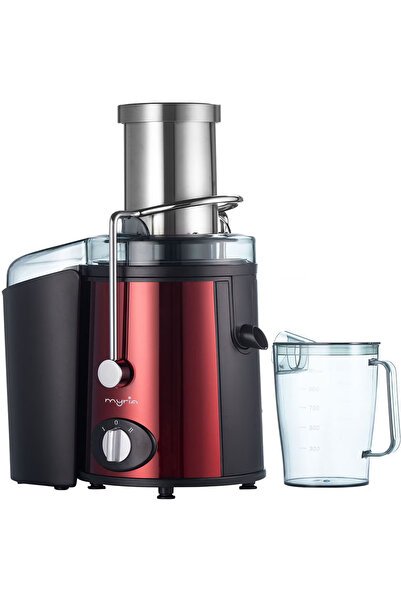 MyRia Fruit and vegetable juicer MY4013, 1.1l, 800W, 2 power levels, black-red