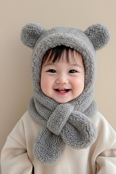 KAŞIKBEY قبعة بيبي تامي للأطفال بغطاء للرأس من القطيفة، قبعة من القطيفة مقاوم...