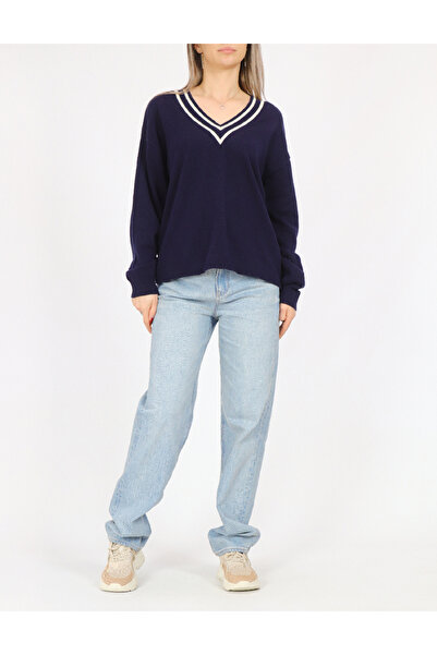 PIECES Blouse, Navy blue