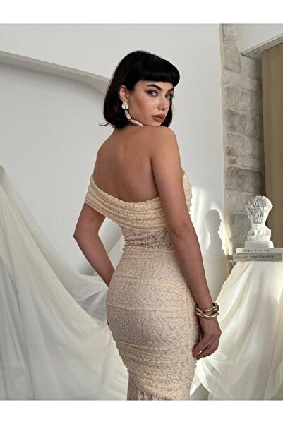 Julidress One Shoulder Maxi Long Length Premium Design Lace Dress