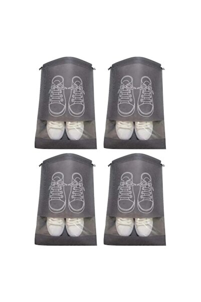 Valkry Set of 4 Shoe Storage Covers, Gray, 44 x 32 cm