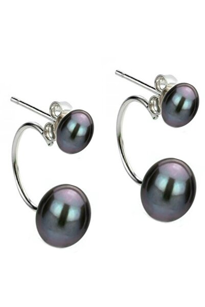 Kaskadda Cercei Perle Negre Double, Argint 925, Model 2 în 1 | KASKADDA®