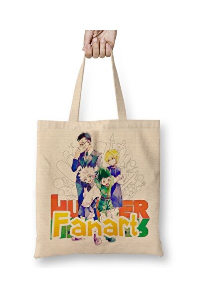 Toyaso Hunter X Hunter Gon Killua White Cloth Bag Long Handle Shopping Bag Beach Bag