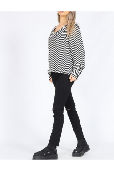 ONLY Blouse, White/Black