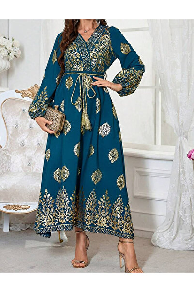 Evendi Long dress, Turquoise