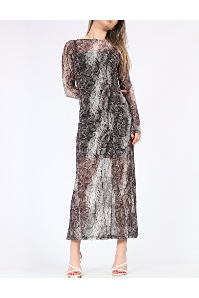 Noisy May Long dress, Snake print