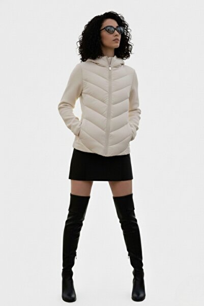 legends butik Γυναικείο θερμικό πουπουλένιο παλτό με μαλακό κέλυφος με με κουκούλα διπλές τσέπες