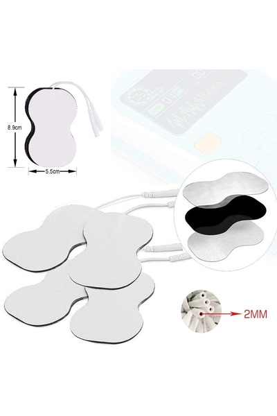 WOLLEX 4 Adet (2 Paket) Tens Ems Masaj Aleti Pedi (Soketli modeller için yedek parçadır)