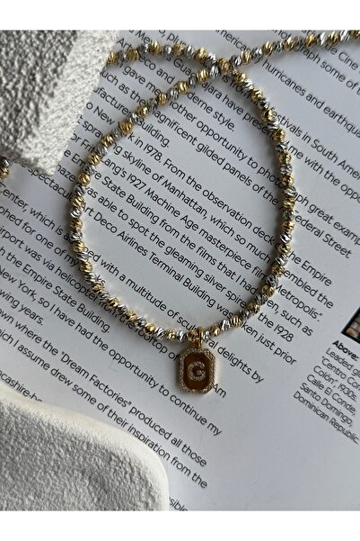 Rossetto Atelier G Letter Mix Color Dorika Necklace