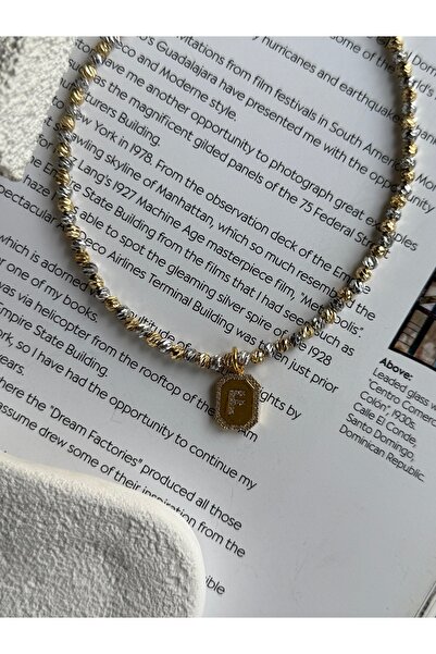 Rossetto Atelier F Letter Mix Color Dorika Necklace