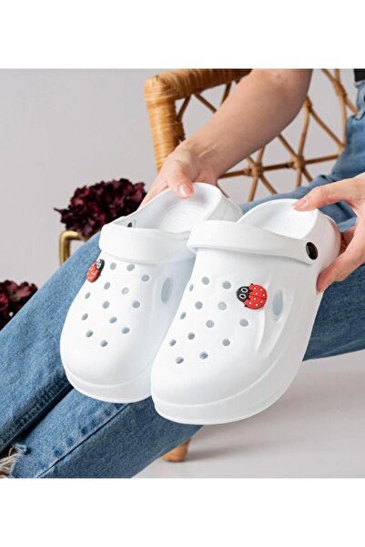 mustey Eva Closed Front Garden Bathroom Hospital Chef Slippers Cross Slippers Model