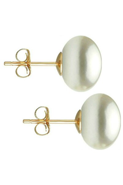 Kaskadda Cercei Perle Mari, Albe, 9–10 mm, Buton AAA, Aur 14K (aur 585), Tip ...