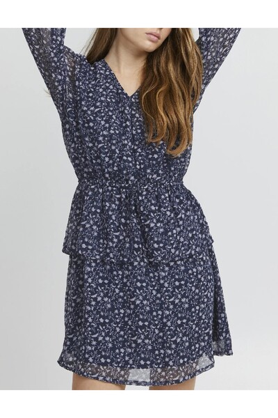ICHI Short dress, Navy blue